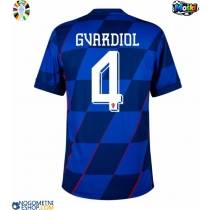 Moški Nogometni dresi Hrvaška Josko Gvardiol #4 Gostujoči EP 2024 Kratek Rokav